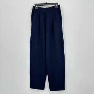 Vtg St. John Basics By Marie Gray‎ Pants Pleated Womens Size 2 Blue Santana Knit